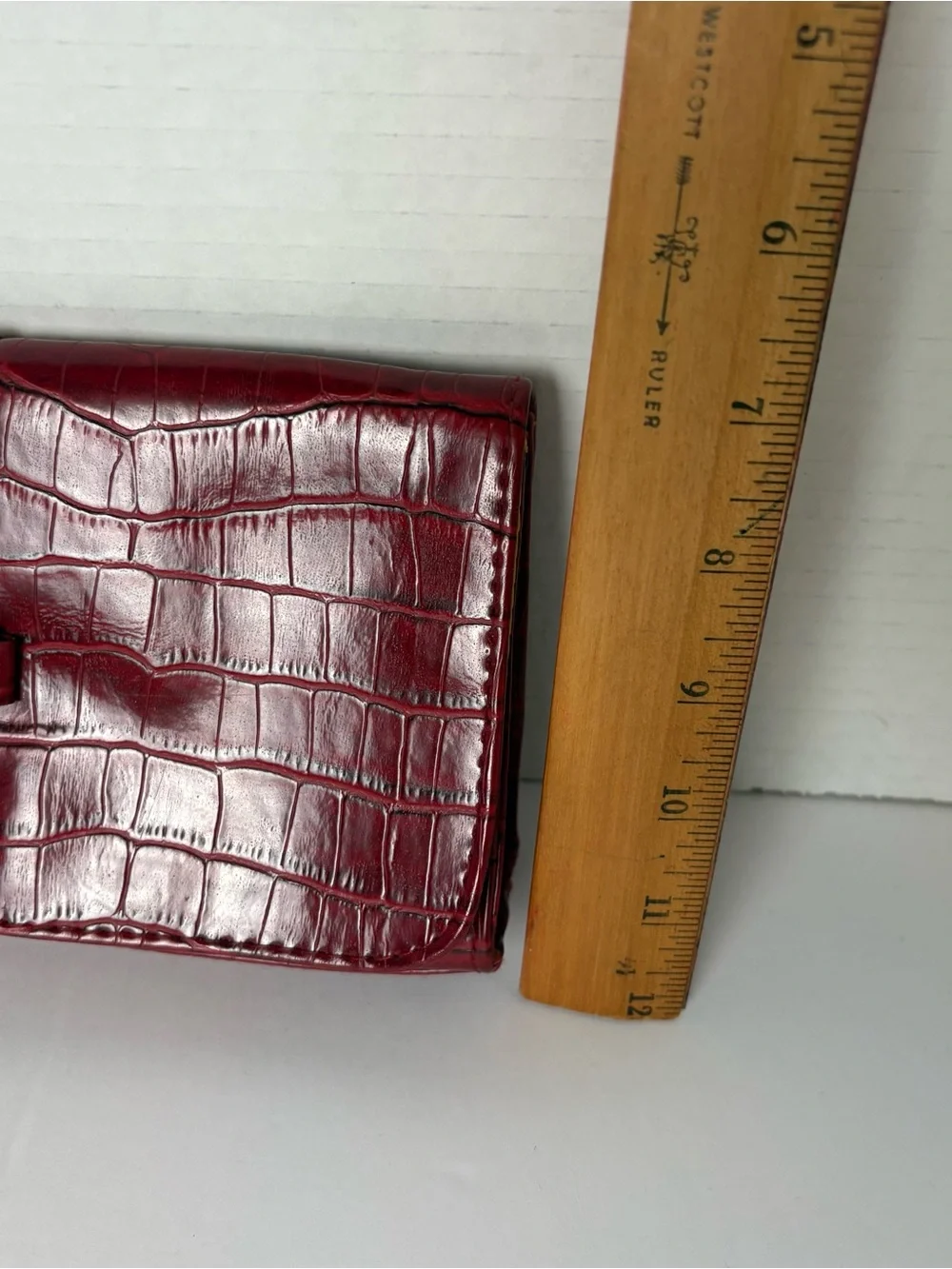 2-items NWOT- 1 snake skin harlequin diamond style pattern purple & blk clutch